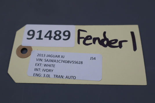 10-19 Jaguar X351 XJ XJR Left Driver Side Wheel Fender Wing Panel White Oem