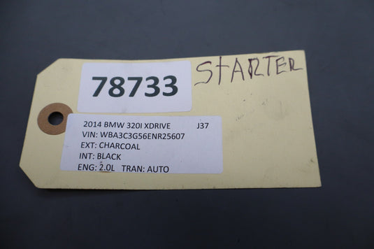 12-18 BMW 320i 328i F30 Engine Ignition Starter Motor Unit 2013071114 Oem