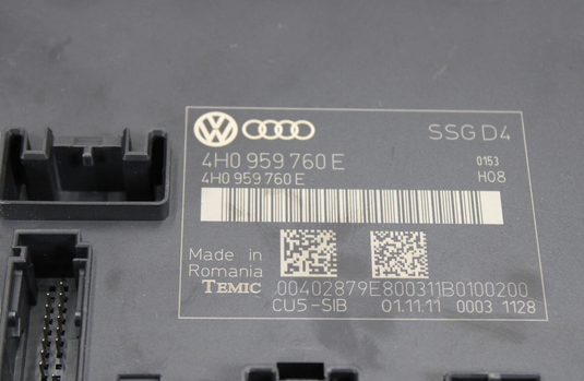 11-18 Audi A8 Front Right Passenger Side Seat Control Module Unit 4H0959760E Oem