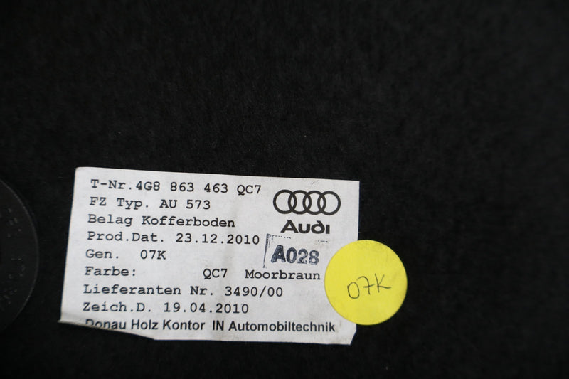 Load image into Gallery viewer, 12-18 Audi A7 Quattro Rear Trunk Cargo Spare Tire Floor Carpet Cover Trim Oem

