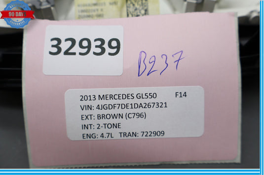 13-19 Mercedes X166 GL450 GL550 Rear Overhead Dome Light Lamp Parking Sensor Oem