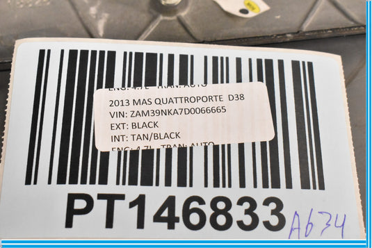 04-13 Maserati Quattroporte M139 Front Right Door Trim Panel Molding Black Oem