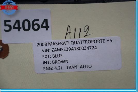 03-19 Maserati Quattroporte M139 Interior Overhead Dome Light Lamp 990096 Oem
