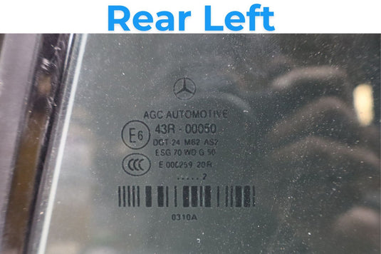 10-17 Mercedes W207 E350 E550 Rear Left Driver Side Door Window Auto Glass Oem