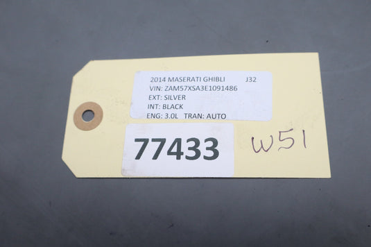 14-20 Maserati Ghibli M157 Front Right Side Door Central Reinforcement Plate Oem