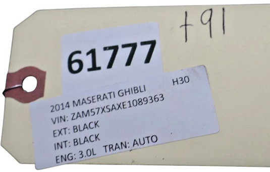 14-20 Maserati Ghibli Right Side B Pillar Upper Cover Panel Trim 670089078 Oem