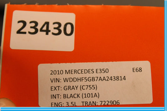 10-13 Mercedes E350 E550 Front Right Passenger Side Interior Door Panel Oem
