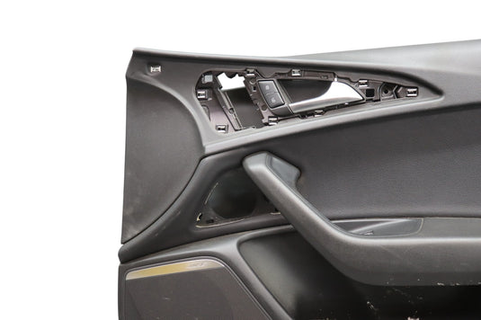 12-18 Audi A6 Quattro Front Right Passenger Side Interior Door Panel Black Oem