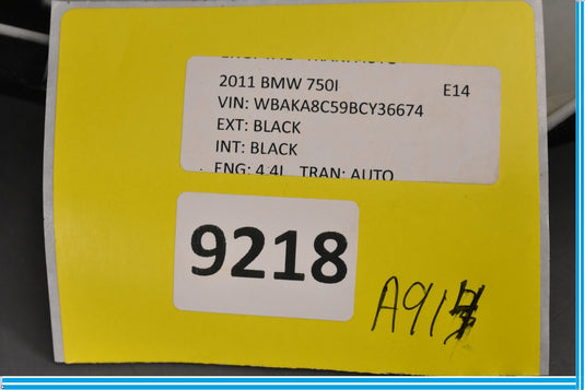 09-15 BMW 750i 750Li Rear Left Side C-Pillar Upper Column Trim Cover Black Oem