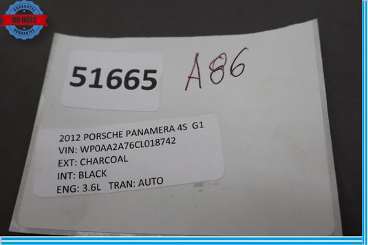 10-16 Porsche Panamera Rear Right Side C Pillar Armrest Extension Cover Oem