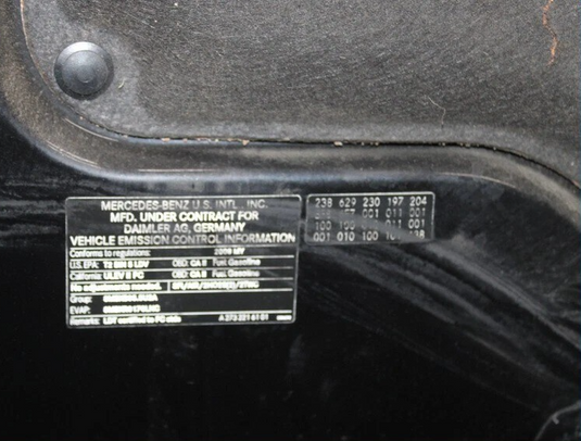 07-12 Mercedes X164 GL450 GL550 GL320 Hood Bonnet Panel Assembly Black OEM