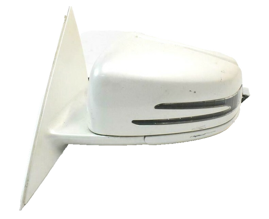10-13 Mercedes W221 S400 Front Left Driver Side Door Mirror Rear View White OEM