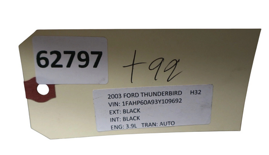 02-05 Ford Thunderbird Rear Trunk Floor Carpet Cover Panel Trim 4W6Z76454A96 Oem