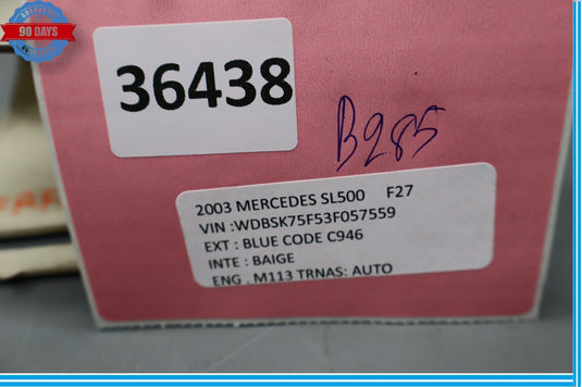03-12 Mercedes R230 SL500 SL55 AMG Right Seat Backrest Recline Switch Cover Oem