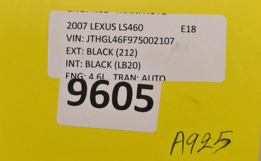 07-12 Lexus LS460 Rear Left Driver Side Seat Cooling Air Fan T095782810 Oem