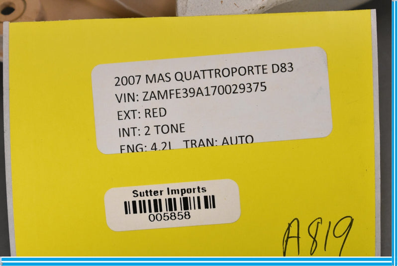 Load image into Gallery viewer, 04-08 Maserati Quattroporte Front Right Passenger Seat Lower Trim Cover Oem
