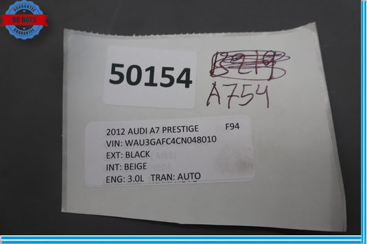 12-18 Audi A7 Quattro Speedometer Instrument Cluster Trim Bezel Black Oem