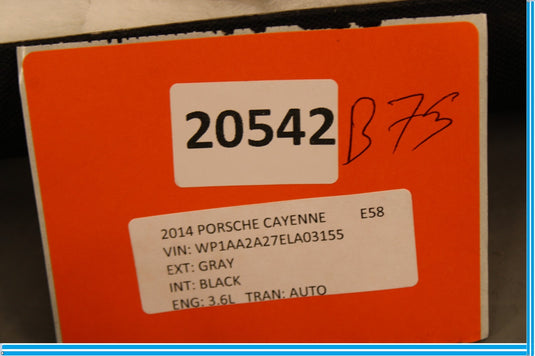 11-18 Porsche Cayenne Rear Right C Pillar Upper Quarter Panel Trim Cover Oem