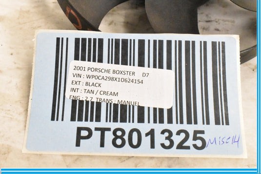 97-04 PORSCHE BOXSTER S ENGINE COOLING FAN MOTOR INTAKE 98662403600 OEM