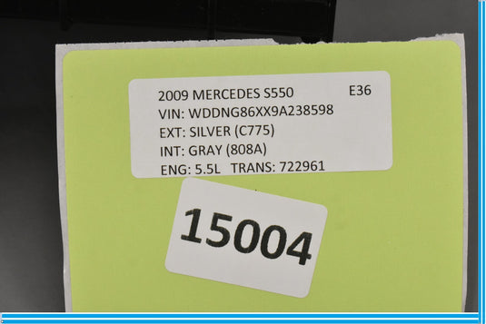 07-13 Mercedes S550 W221 Front Left Under Seat Storage Compartment Gray Oem
