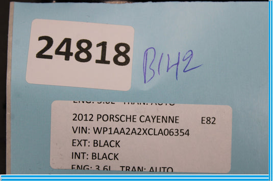 11-17 Porsche Cayenne S 958 Center Console Storage Tray Black 7P5857232A Oem