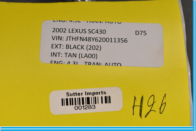 Load image into Gallery viewer, 02-05 Lexus SC430 Front Right Passenger Side Seat Head Rest Headrest Oem
