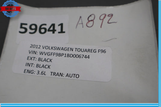11-17 Volkswagen VW Touareg Rear Tailgate Trunk Latch Trim Cover Black Oem