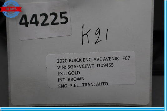 18-21 Buick Enclave Avenir Tailgate Liftgate Left Driver Side Cover Panel Oem