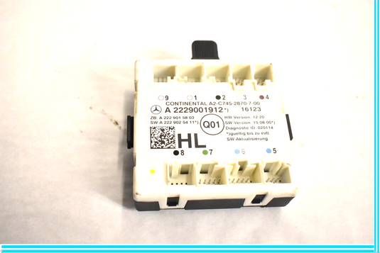 15-18 Mercedes C300 W205 Rear Left Driver Door Control Module 2229001912 Oem