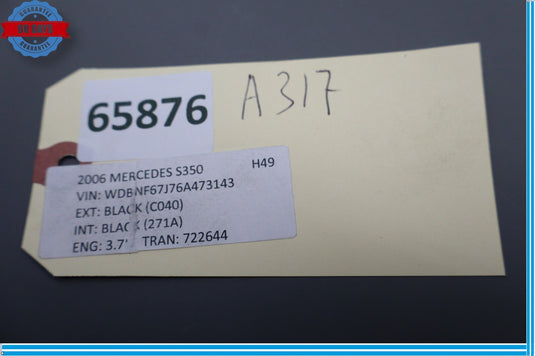 00-12 Mercedes R230 SL500 SL55 AMG Right Passenger Lumbar Control Switch Oem