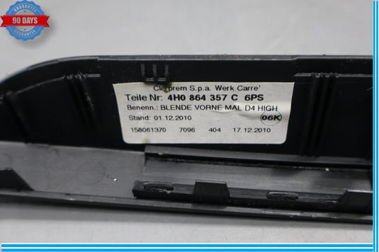 11-18 Audi A8 A8L Quattro Front Center Console Armrest Bezel Trim Cover Oem