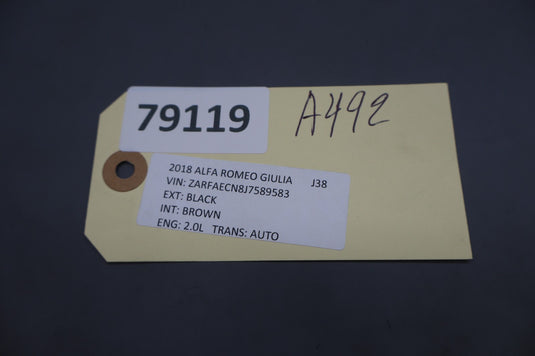 17-23 Alfa Romeo Giulia Front Windshield Interior Rear View Mirror Black Oem