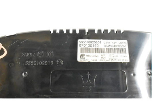 14-17 Maserati Ghibli S Speedometer Odometer Instrument Cluster Gauge OEM