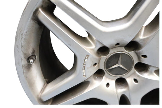 11-12 Mercedes SL55 AMG 18" Rear Wheel Rim Silver 5 Twin Spoke A2304012902 OEM