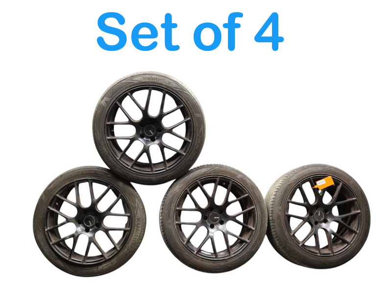 Load image into Gallery viewer, Enkei Raijin 19" Semi-Gloss Black Alloy Wheel Rim 19x8.5J 19x9.5J Set Of 4 Oem
