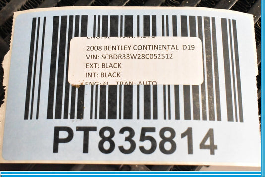 06-12 Bentley Continental Right Engine Turbo Intercooler 3W0145804C Oem