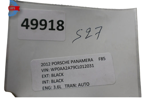 10-16 Porsche Panamera 970 Front Left Driver Side Interior Door Panel Oem