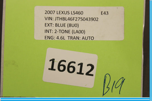 07-12 Lexus LS460 TPMS Tire Pressure Control Module Unit 8976950010 Oem