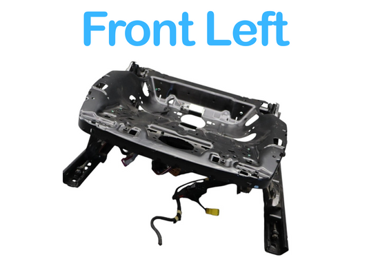 11-17 Volkswagen VW Touareg Front Left Side Lower Seat Rail Frame W/ Motor Oem