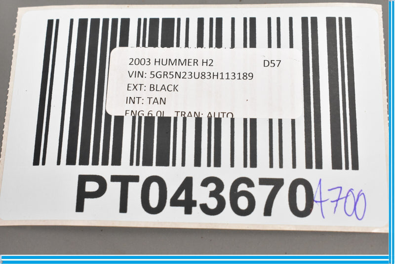 Load image into Gallery viewer, 03-07 HUMMER H2 Rear Right Upper Tail Light Lamp Vent Cover Guard Trim Oem
