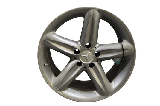 03-08 Mercedes R230 SL500 9.5 x 18 18" Rear Wheel Rim Silver 2304010502 Oem