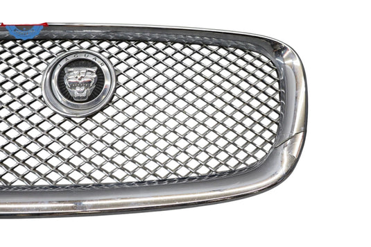 10-15 Jaguar X351 XJ Front Bumper Grill Grille Chrome W/ Logo AW938B271BA Oem