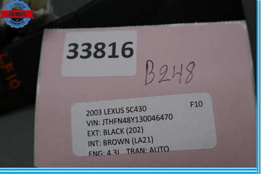 02-10 Lexus LS430 XF30 Front Left Driver Side Seat Belt Buckle Receiver Oem