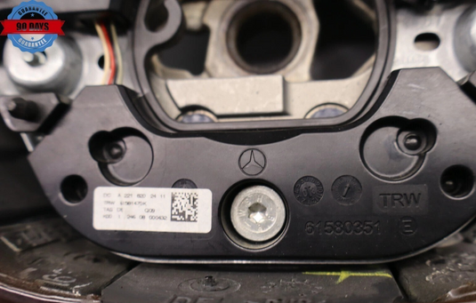 07-10 Mercedes-Benz S600 CL550 4 Spoke Steering Wheel Black W/ Paddles Wood Oem