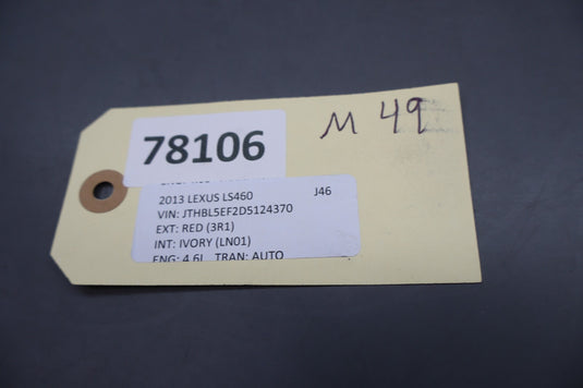 13-17 Lexus LS460 LS460L Front Right Side Exterior Rear View Mirror Oem