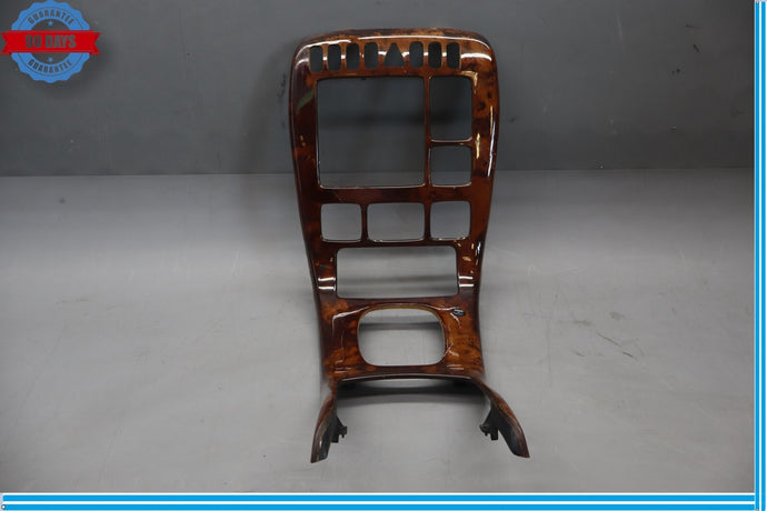 00-02 Mercedes W215 CL55 AMG Center Console Radio Trim Panel Bezel Wood Oem