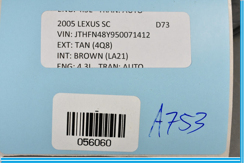 Load image into Gallery viewer, 02-10 Lexus SC430 Front Left Driver Seat Inner Shield Cover Trim Ecru Oem
