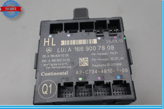 12-19 Mercedes GL550 GL450 X166 Rear Left Driver Side Door Control Module Oem