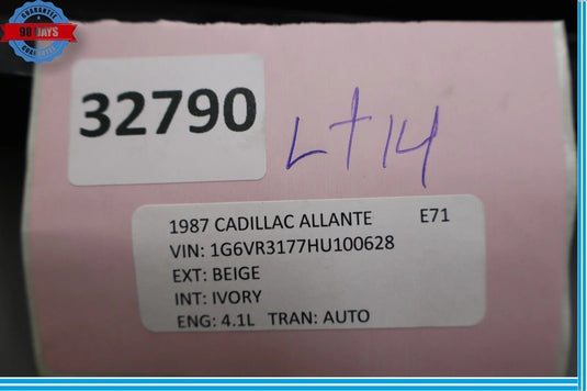 87-92 Cadillac Allante Front Left Driver Side Upper Door Trim Oem