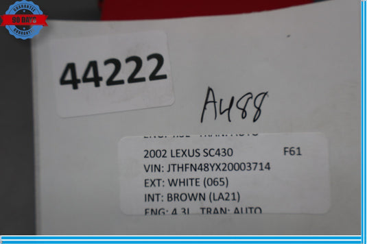 02-05 Lexus SC430 Z40 Network Gateway Control Module Unit Oem